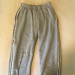 Brandy Melville Grey Stripe Sweatpants - One Size